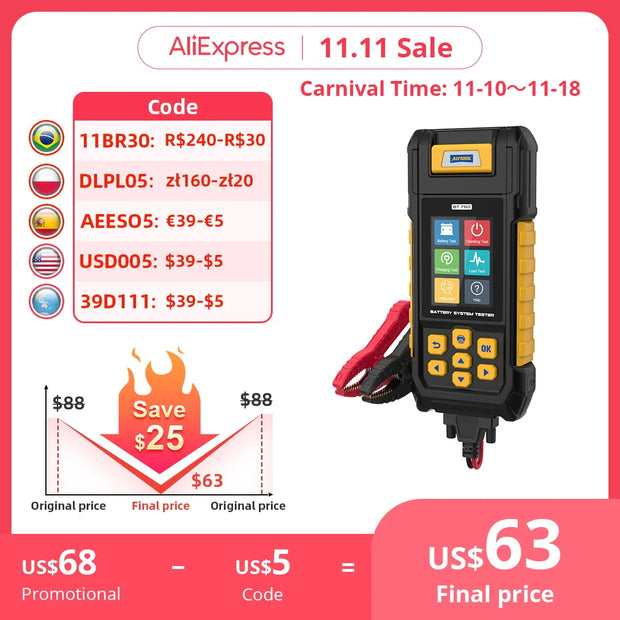 Car Battery Tester Analyzer - BT760 SUPER